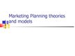 Презентация 'Marketing Planning Theories and Models', 1.