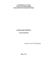Реферат 'Language Testing', 1.