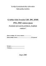 Реферат 'Grafisko failu formātu GIF, JPG, BMP, PNG, PDF raksturojums', 1.