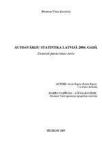 Реферат 'Autoavāriju statistika Latvijā 2004.gadā', 1.