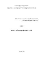 Эссе 'Mans ceļš skolotāja profesijā', 1.