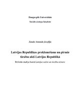 Реферат 'Latvijas Republikas proklomēšana un pirmie tiesību akti Latvijas Republikā', 1.