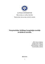 Реферат 'Starptautiskas holdinga kompānijas modeļa struktūras izstrāde', 1.