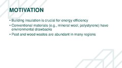 Презентация 'The Development of Peat and Wood-Based Thermal Insulation Material Production Te', 2.