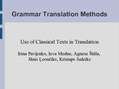 Презентация 'Grammar Translation Methods. Methodology', 1.