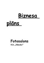 Бизнес план 'Fotosalons SIA "Minoks"', 1.