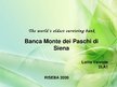 Презентация 'The Worlds Oldest Surviving Bank "Banca Monte dei Paschi di Siena"', 1.