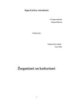 Реферат 'Barbarismi un žargonismi', 1.