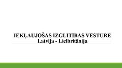 Презентация 'Latvija, Lielbritānija', 1.