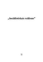 Конспект 'Sociālistiskais reālisms', 1.