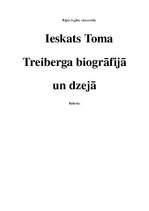 Конспект 'Ieskats Toma Treiberga biogrāfijā un dzejā', 1.