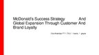 Презентация 'McDonald’s Success Strategy And Global Expansion Through Customer And Brand Loya', 1.
