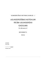 Образец документа 'Ugunsdrošības noteikumi, rīcība ugunsgrēka gadījumā', 1.