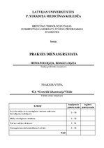 Отчёт по практике 'Hematoloģija un koaguloģija', 1.