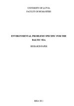 Реферат 'Environmental Problems Specific for the Baltic Sea', 1.