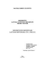Реферат 'Minoritātes definējums Latvijas Republikā no 1918.-1940.gadam', 1.