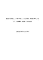 Конспект 'Personības attīstības faktors: prenatālais un perinatālais periods', 1.