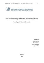 Реферат 'The Silver Lining of the UK Insolvency Code', 1.