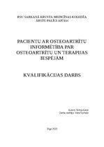 Дипломная 'Pacientu ar osteoartrītu informētība par  osteoartrītu un terapijas iespējām', 1.