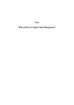 Реферат 'Role of Ports in Supply Chain Management', 1.