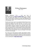 Конспект 'William Shakespeare', 1.