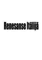 Реферат 'Renesanse Itālijā', 1.