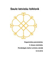 Реферат 'Saule latviešu folklorā', 1.