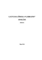 Реферат 'Latvijas zīmola  "Labrains" analīze', 1.