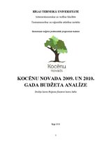 Реферат 'Kocēnu novada 2009. un 2010.gada budžeta analīze', 1.