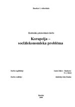 Реферат 'Korupcija - sociālekonomiska problēma', 1.