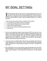 Эссе 'My Goal Settings', 1.