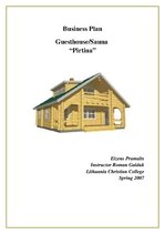 Бизнес план 'Guesthouse. Sauna "Pirtina"', 1.