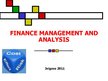Презентация 'Finance Management and Analysis', 1.