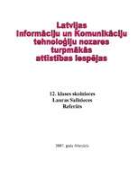 Реферат 'Latvijas IKT attīstība', 1.