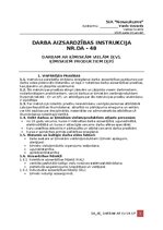 Образец документа 'Darba aizsardzības instrukcija darbam ar ķīmiskām vielām', 1.
