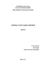 Конспект 'Cornell Note-taking Method, Report', 1.