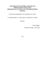 Конспект 'Sapulces plānošana 3. vecuma posmam', 1.