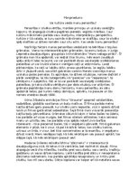 Эссе 'Vai kultūra veido manu personību?', 1.