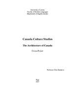Реферат 'Architecture in Canada', 1.