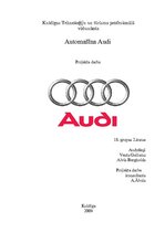Реферат 'Automašīna "Audi"', 1.