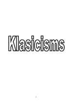 Реферат 'Klasicisms', 1.