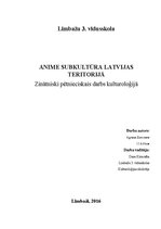 Реферат 'Anime subkultūra Latvijas teritorijā', 1.