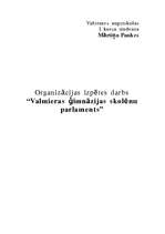 Реферат 'Valmieras ģimnāzijas skolēnu parlaments', 1.