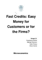 Реферат 'Fast Credits: Easy Money for Customers or for the Firms?', 1.