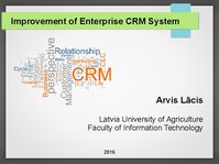 Презентация 'Improvement of Enterprise CRM System', 1.