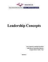 Эссе 'Leadership Concepts', 1.