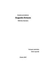 Реферат 'Augusts Annuss', 1.
