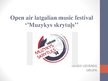 Презентация 'Open Air Latgalian Music Festival "Muzykys skrytuļs"', 1.