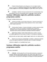 Конспект 'Saeimas vēlēšanām reģistrēto politisko sarakstu programmu analīze', 3.