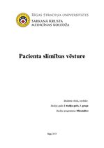 Отчёт по практике 'Pacienta slimības vēsture', 1.